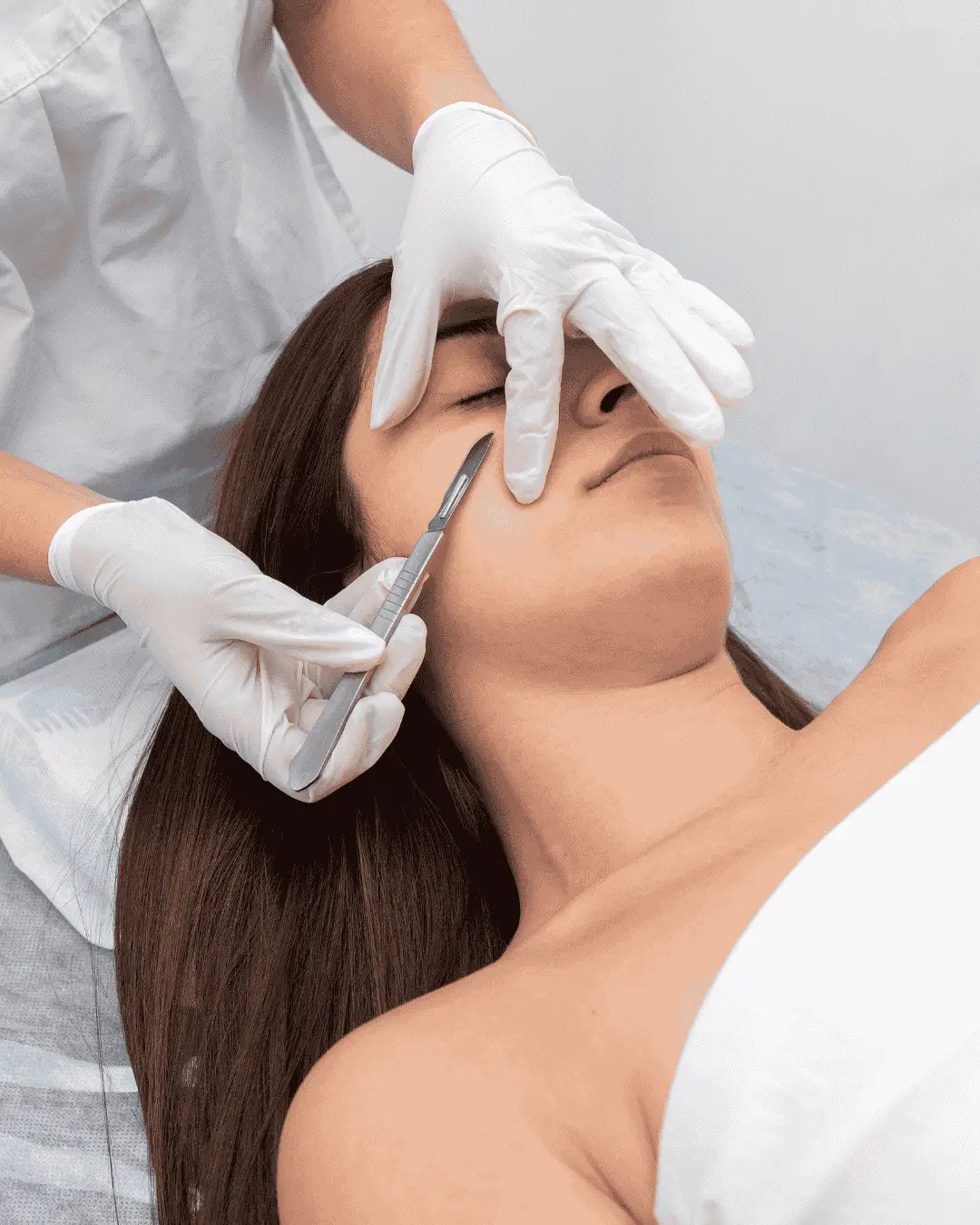 Dermaplaning facial treatment