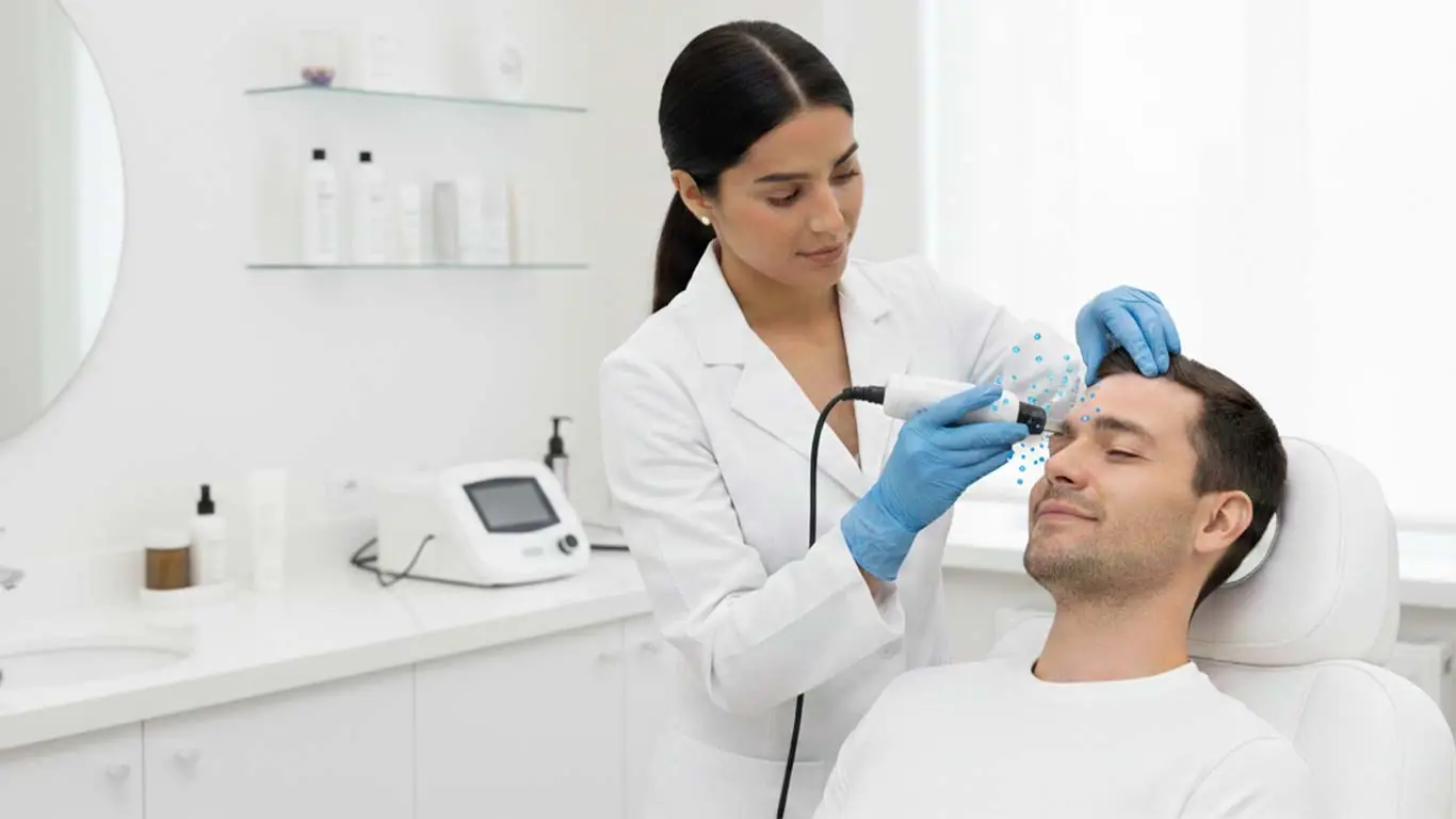 Receding hairline candidate for exosome hair restoration