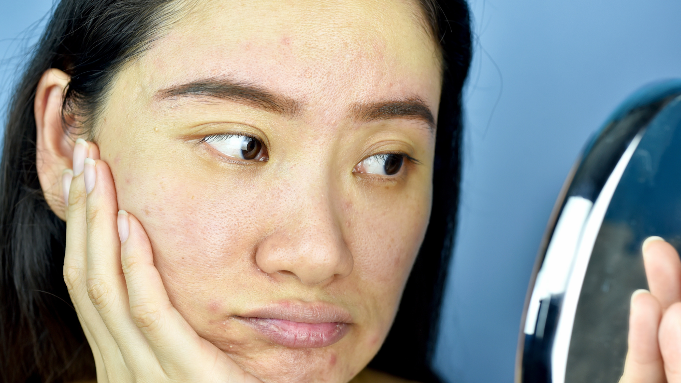 Radiant glowing facial skin
