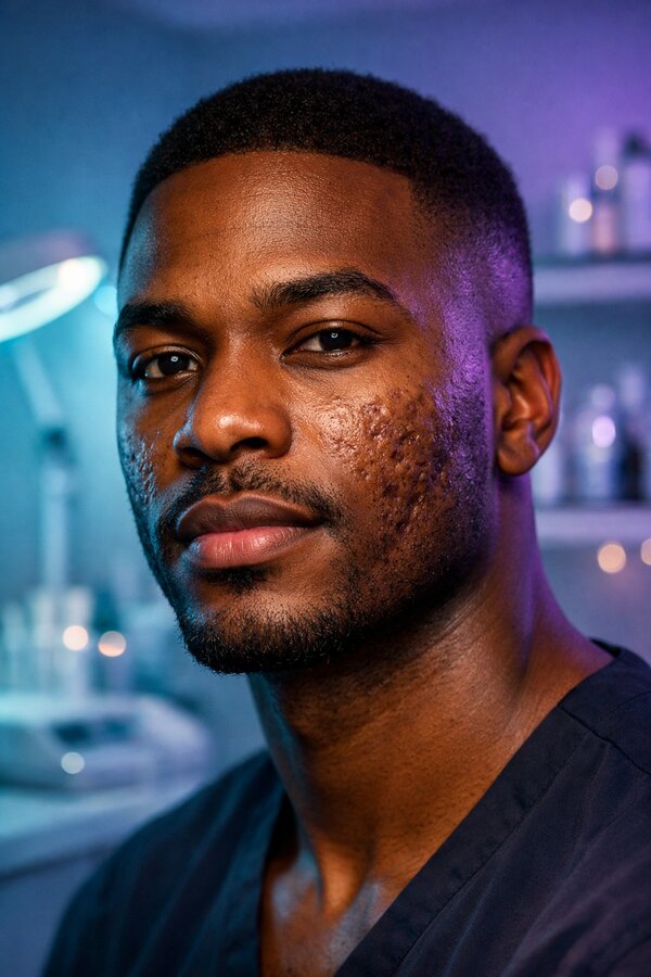 Morpheus8 treatment for acne scarring