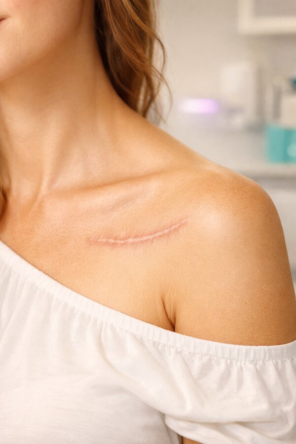 Morpheus8 treatment for surgical scar revision