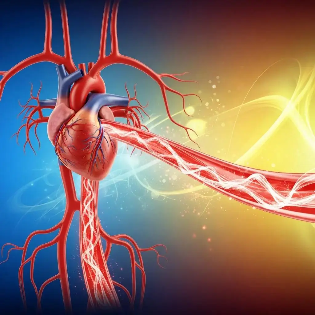 Illustration of vascular health and its impact on erectile function