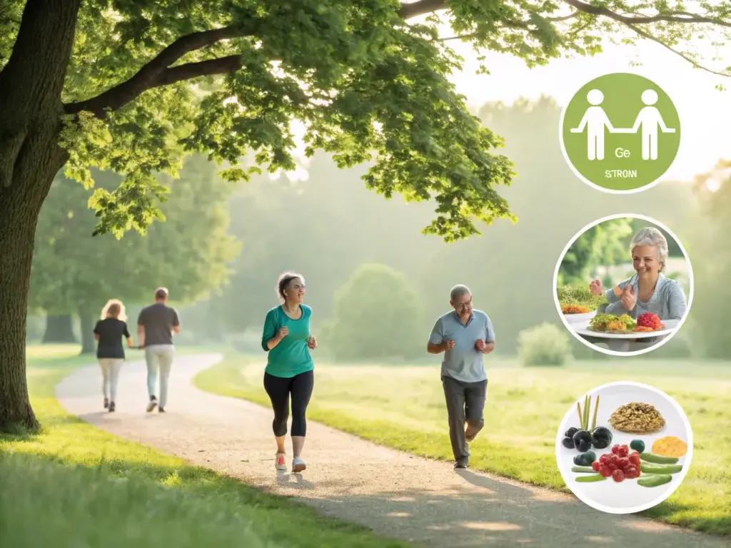 Middle-aged couple exercising representing hormone balance and lifestyle optimization