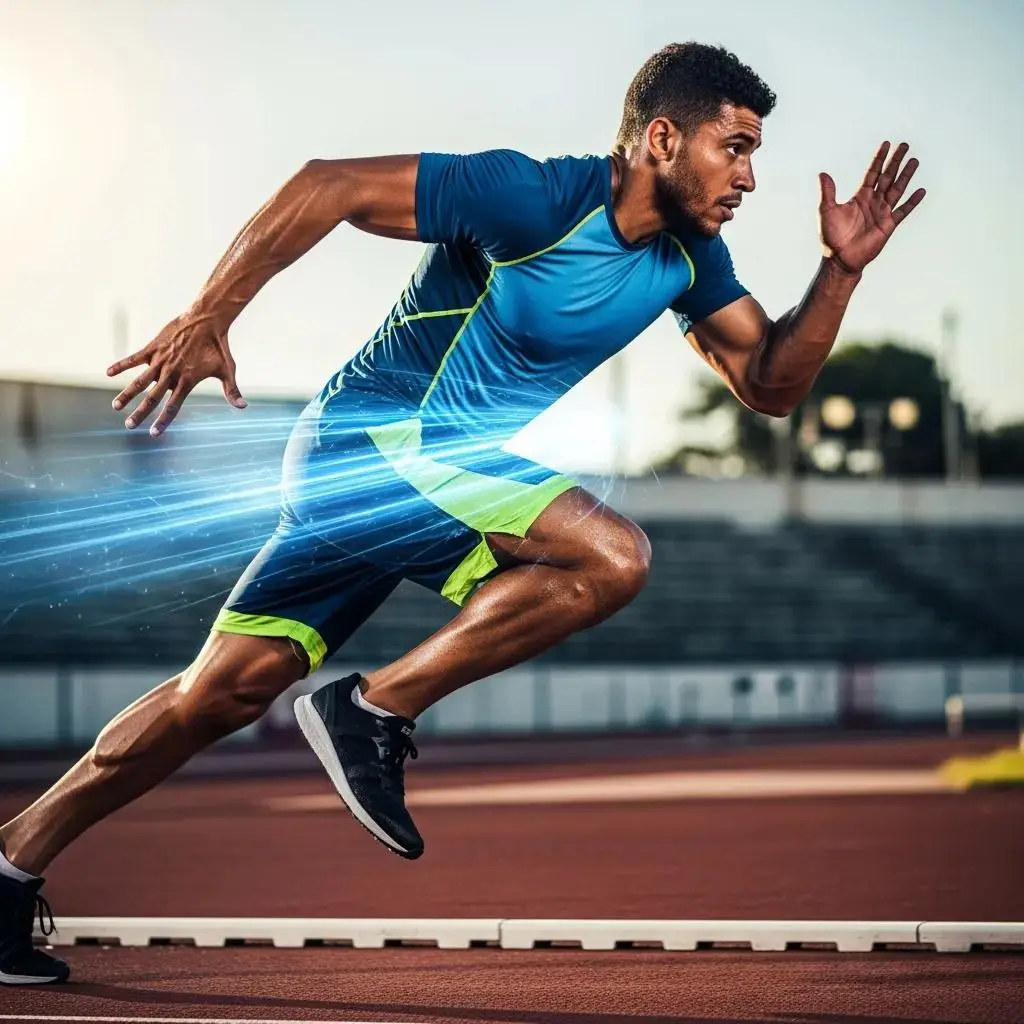 Athlete demonstrating increased energy and performance, representing the benefits of B12 injections